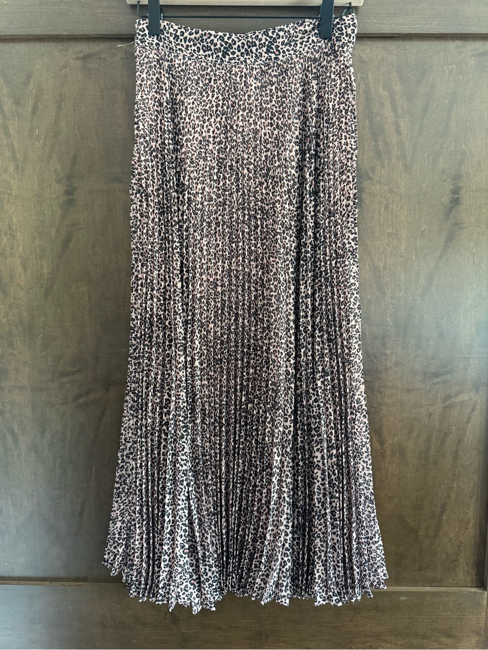 NWOT Farm Rio Women's Baby Leopard Pleated Maxi Skirt